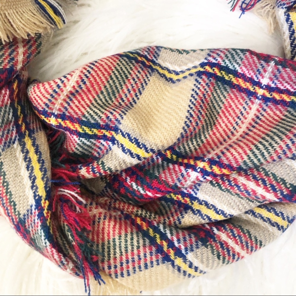 Plaid blanket scarf - Picture 3 of 4